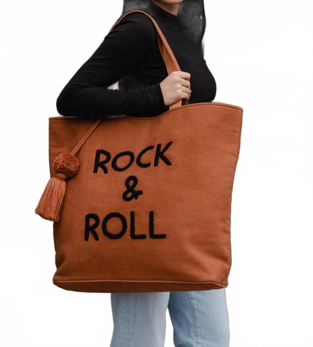 NEW PANACHE APPAREL women's rock & roll tote in caramel